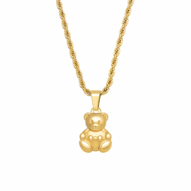 fashion gold necklaces for women -Mini Teddy Necklace