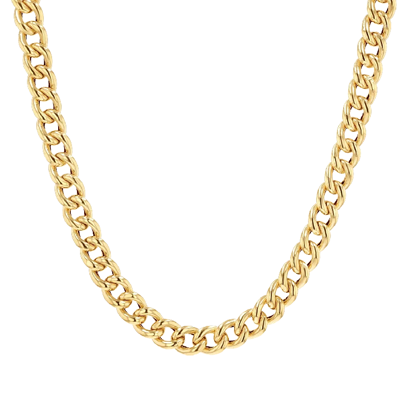 engraved silver necklaces for women -14K Grand Cuban Curb Link Necklace