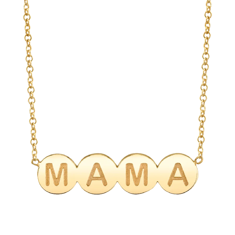 delicate necklaces for women -Bubble Round MAMA Necklace