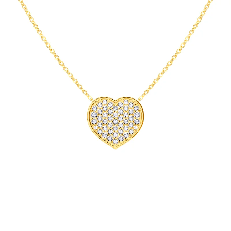 vintage necklaces for women -Diamond Heart Necklace