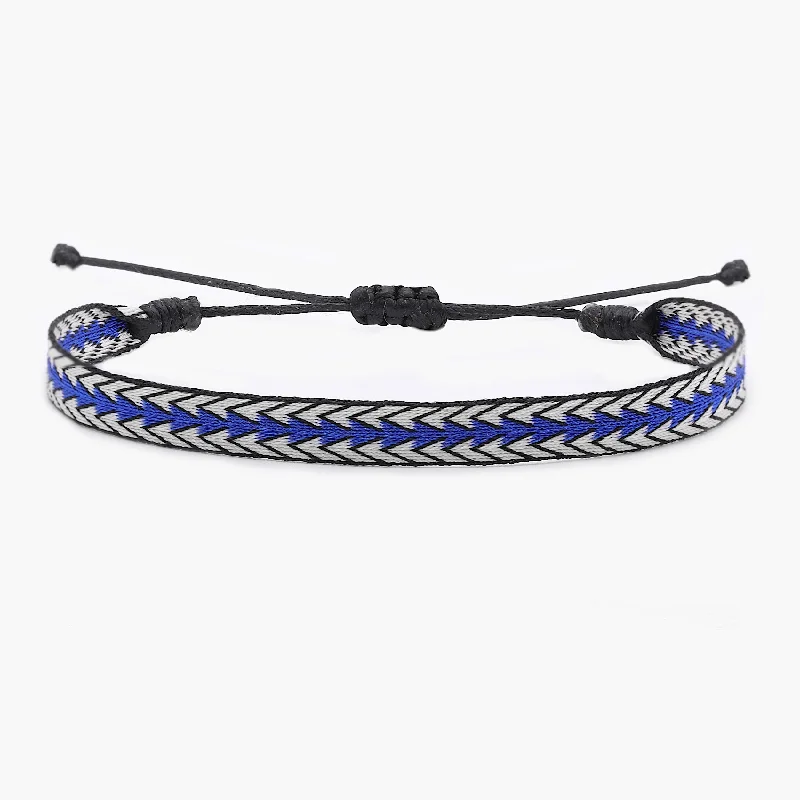 gemstone bangles for women -Handmade Purnama Bracelet (Blue/White)