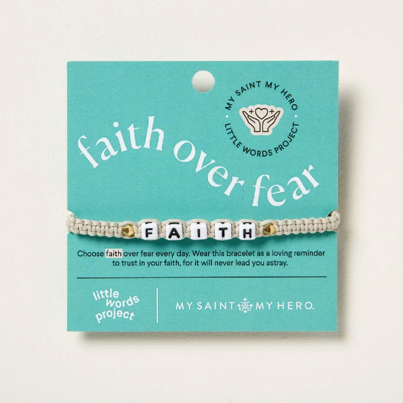 beaded bracelets for women -Little Words Project and My Saint My Hero Faith Bracelet