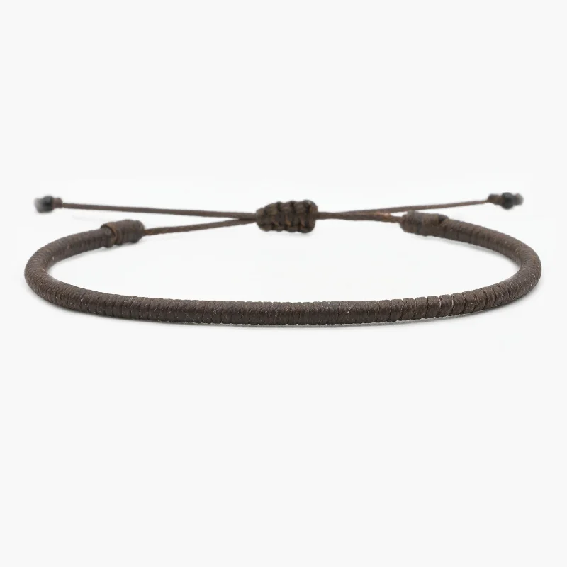 gemstone bracelets for women -Braided Cape Town Bracelet (Dark Brown)