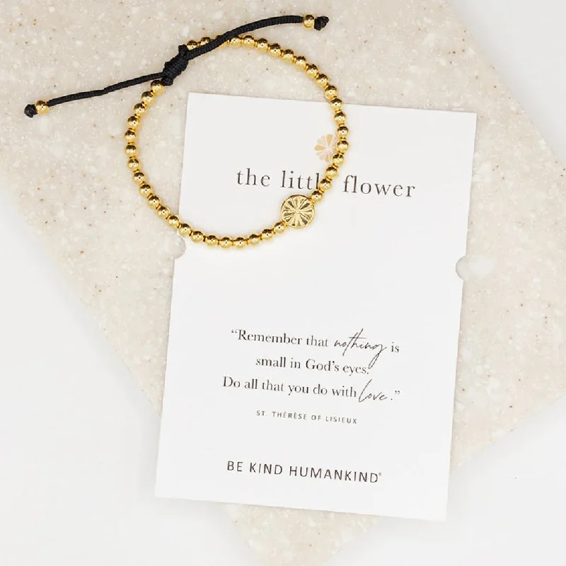 gold cuff bracelets for women -The Little Flower Bracelet