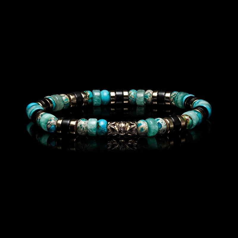 dainty bangles for women -Bora | Turquoise Beaded Bracelet