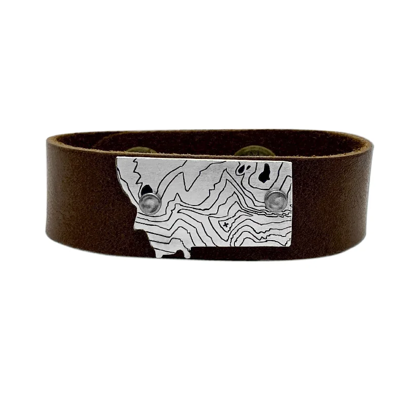 handmade bangles for women -Rising Wolf MT Leather Cuff Bracelet