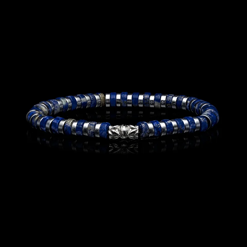 casual charm bracelets -Pacific | Lapis Lazuli Beaded Bracelet