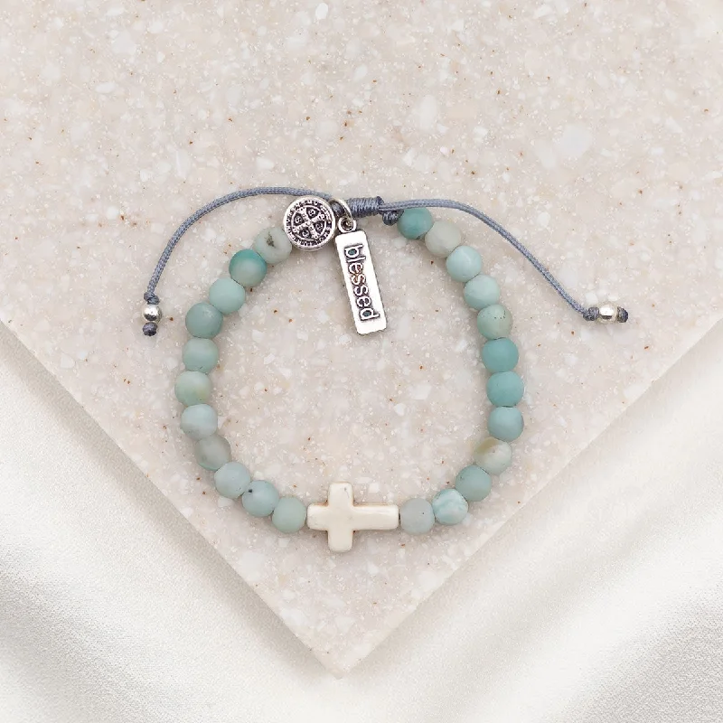 custom charm bracelets -Divine Grace Cross Bracelet