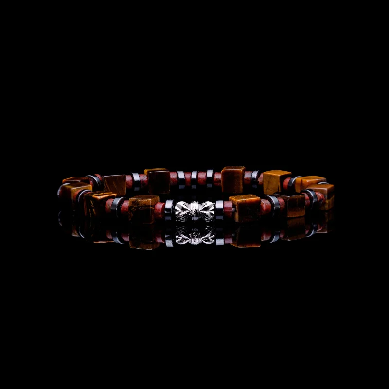 multi-layered bracelets for women -Brown Sugar | Tiger Eye Beaded Bracelet