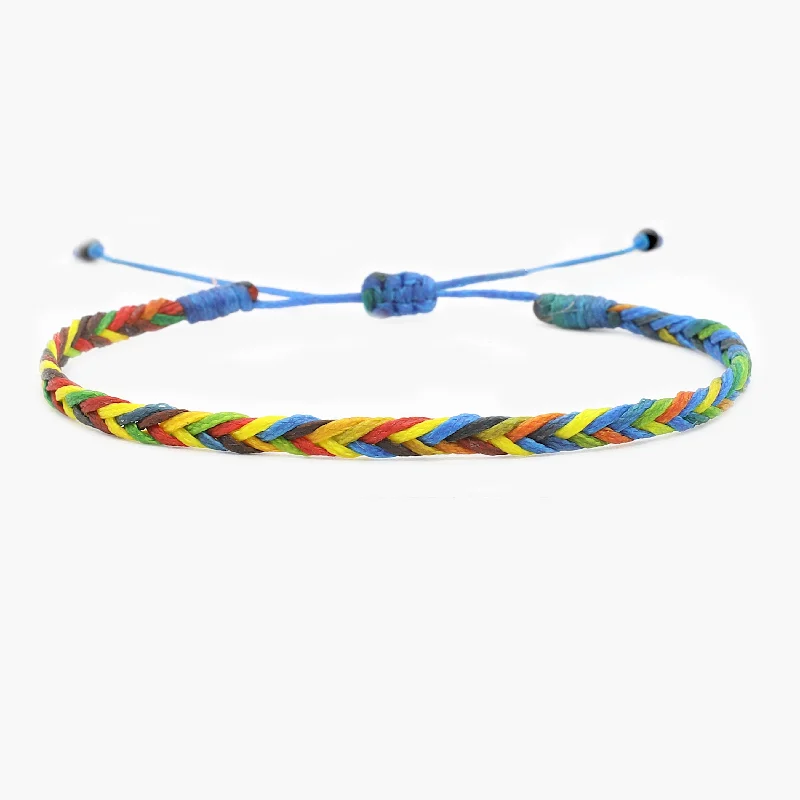 adjustable bracelets for women -Adjustable Mini Braided Bracelet (Multicolors)