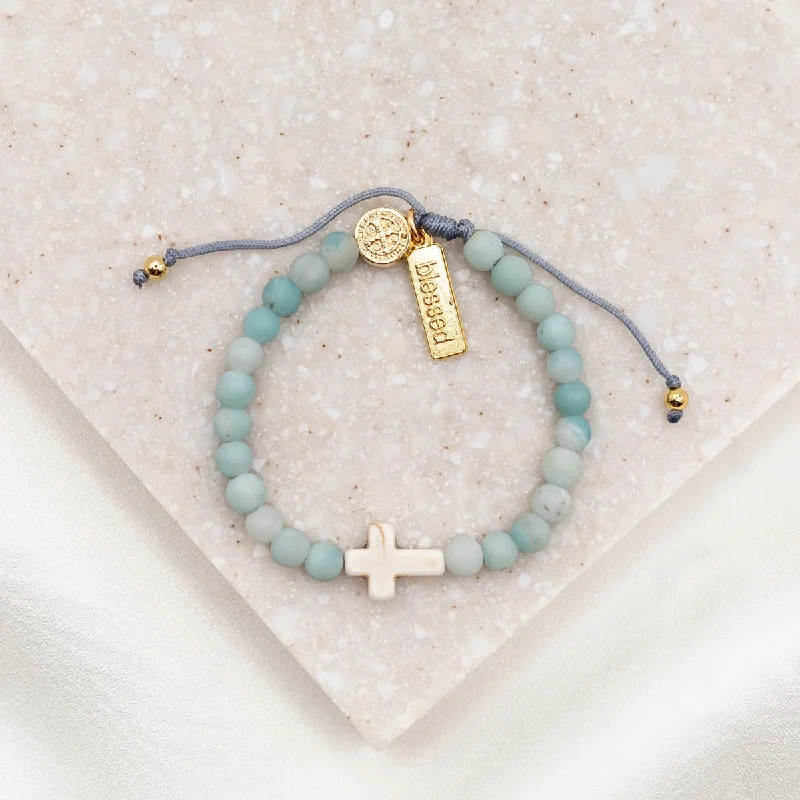 stylish bracelets for women -Divine Grace Cross Bracelet