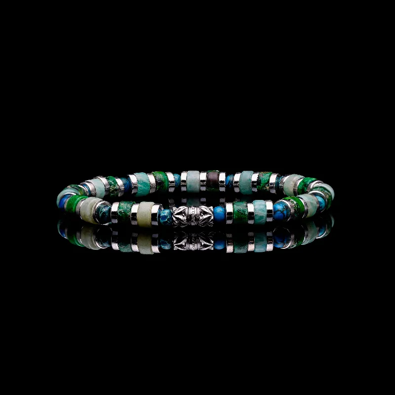 gold tennis bracelets -Green Forest | Jade Turquoise Beaded Bracelet