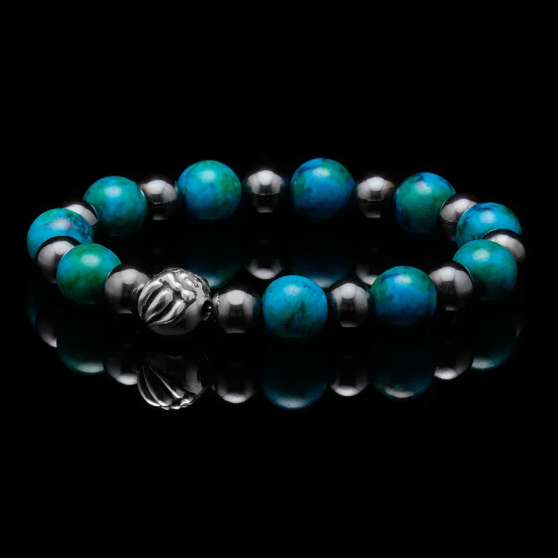 personalized bangle bracelets -Dragon Claw bracelet with Turquoise, Hematite