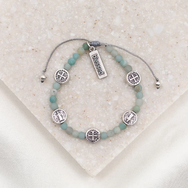 personalized bracelets for women -Divine Grace Benedictine Bracelet