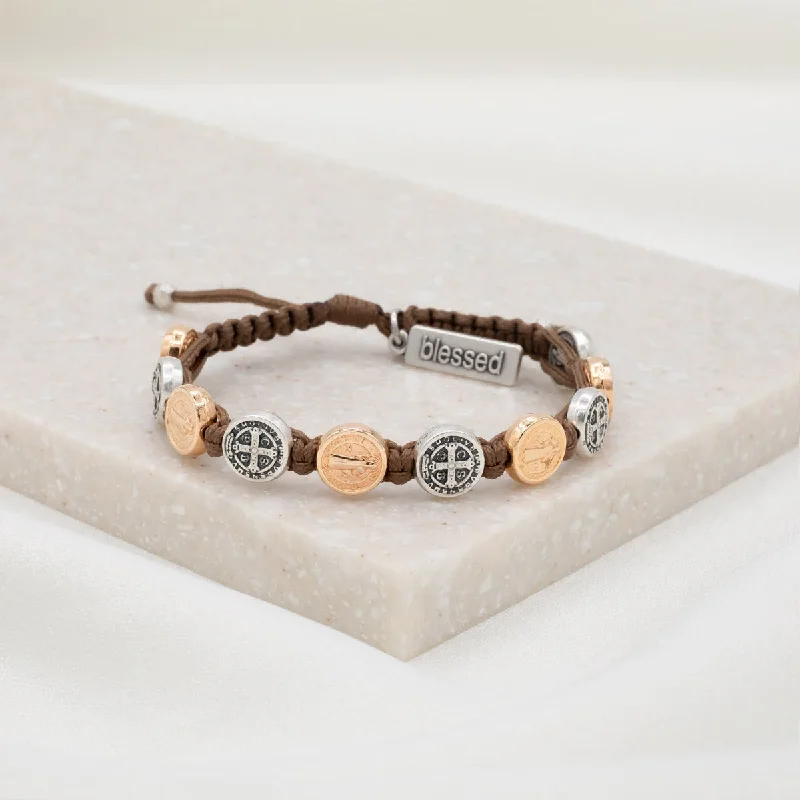 casual charm bracelets -Benedictine Blessing Bracelet