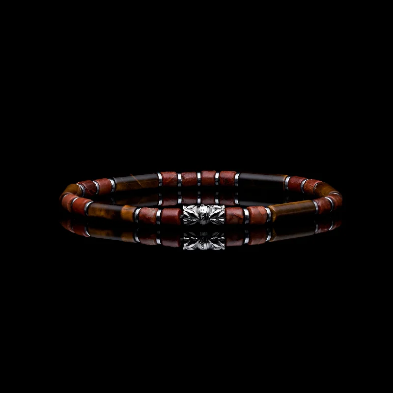 elegant bangles for women -The Volcano| Red Jasper Beaded Bracelet