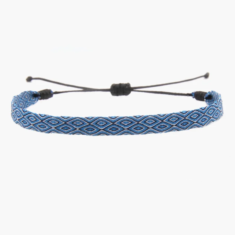 flower bangles for women -Handmade Purnama Bracelet (Shade of Blue)