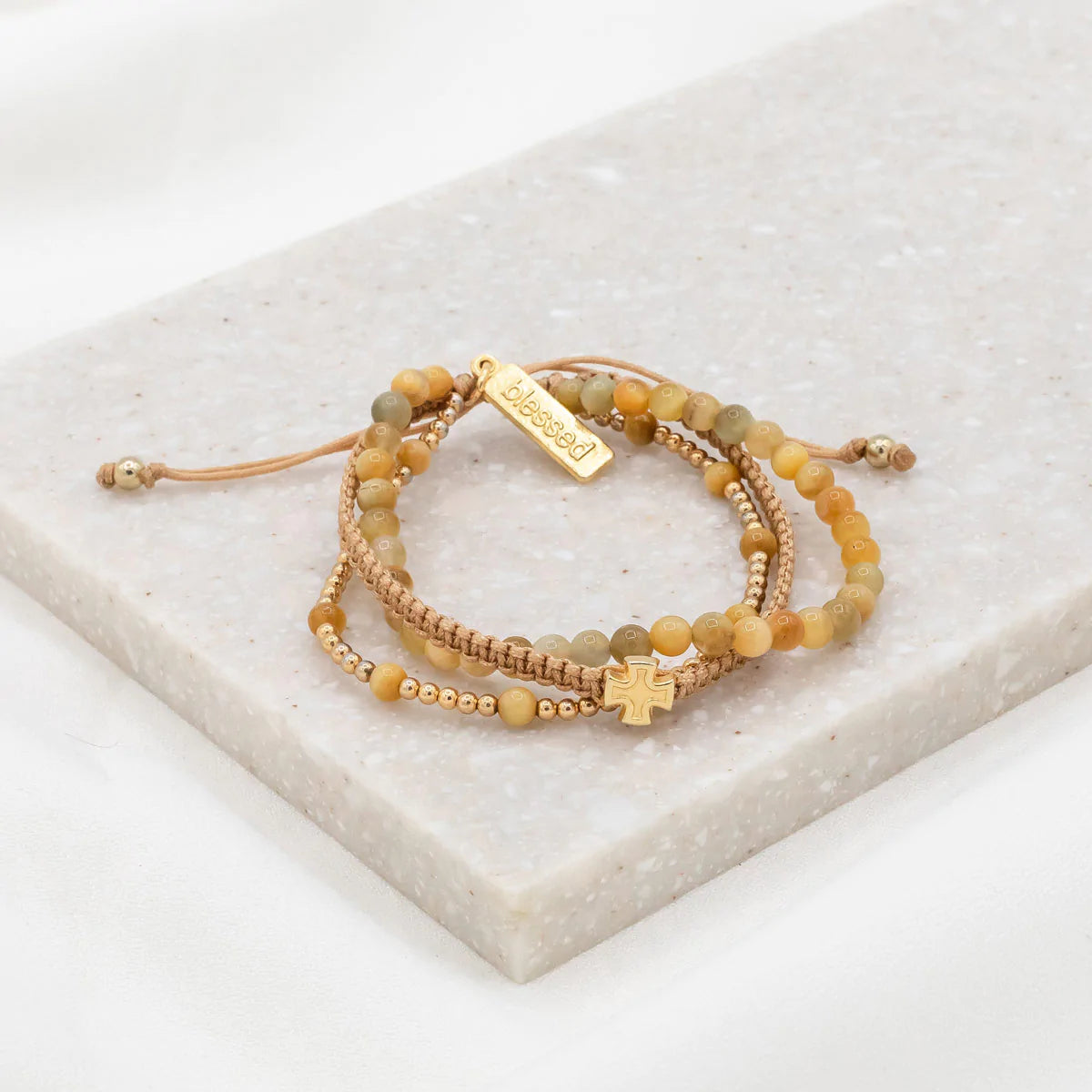 infinity bracelets for women -Be Still Prayer Bracelet - Tiger's Eye